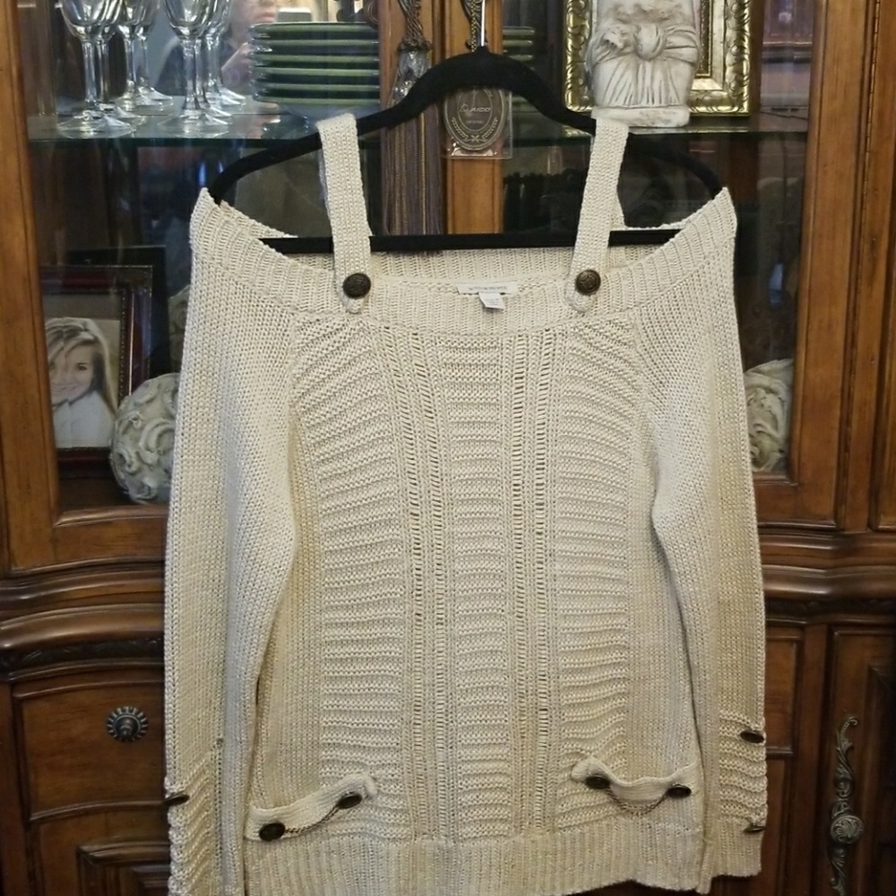 Cold shoulder sweater